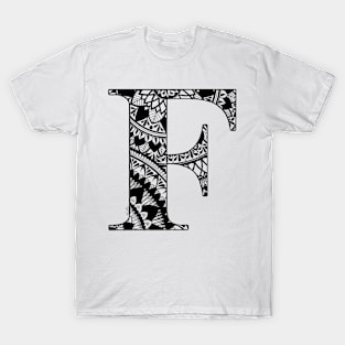 Mandala Letter F T-Shirt